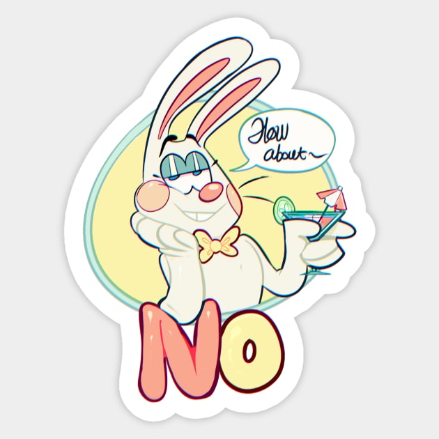 How about, No. Sticker by PinkParadise